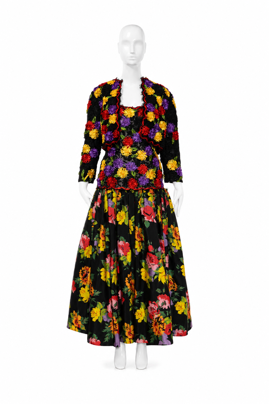 Victor Costa Flower Gown