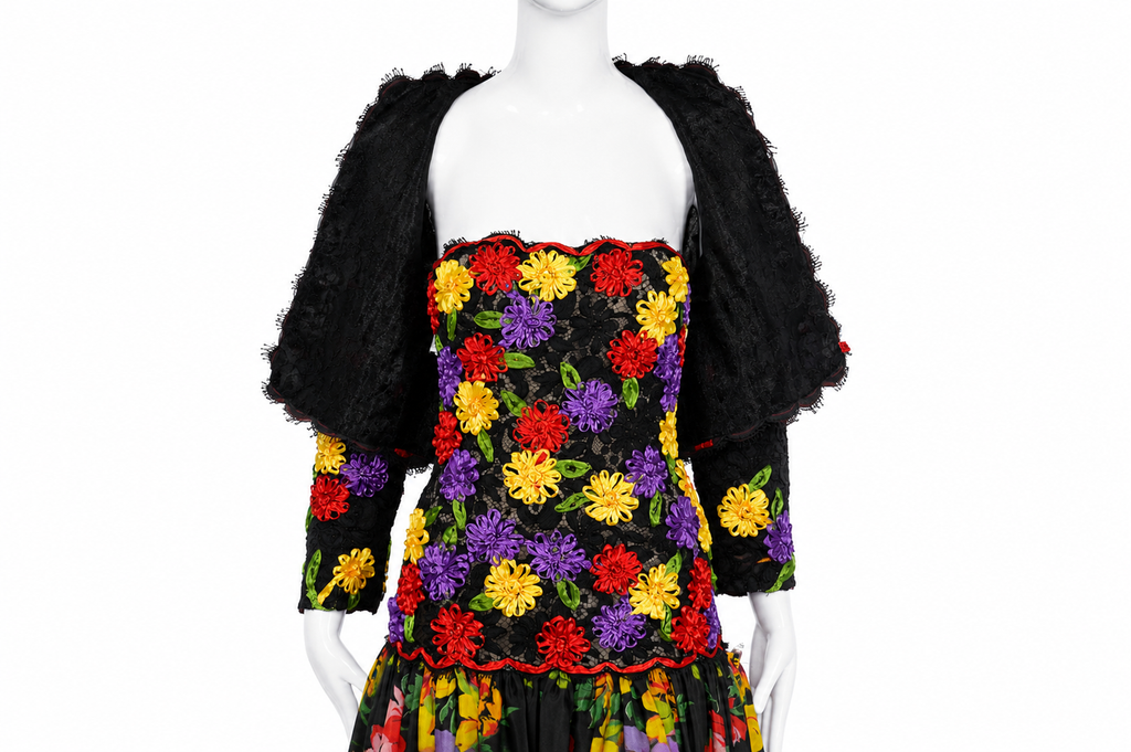 Victor Costa Flower Gown
